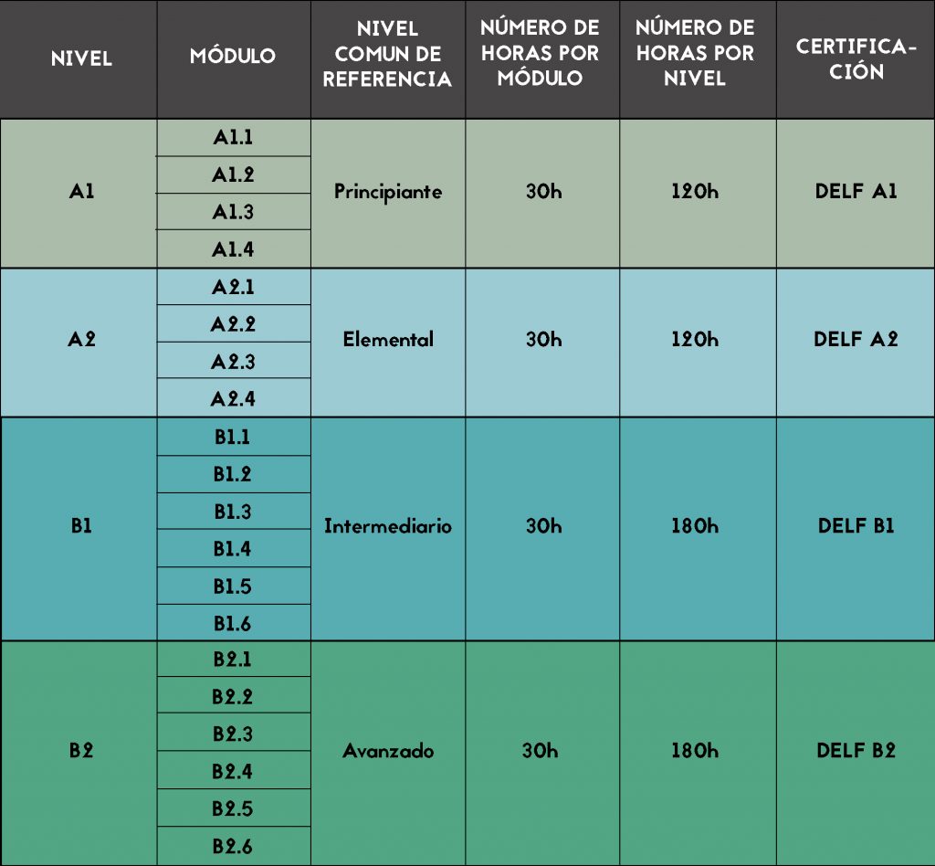 Niveles Y Progresion Alianza Francesa De Queretaro