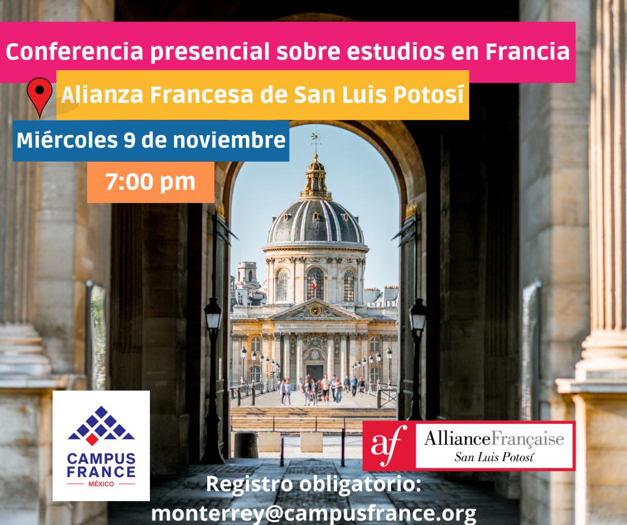 Campus France México Conferencia presencial sobre estudios en Francia