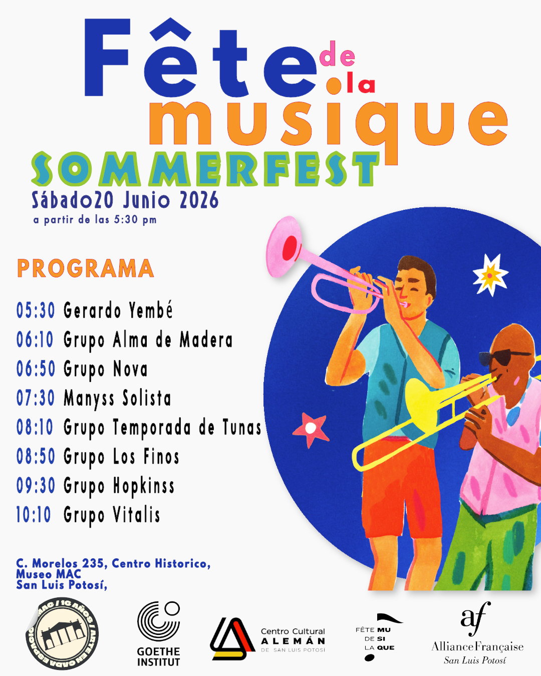 programa Fête de la Musique y sommer fest