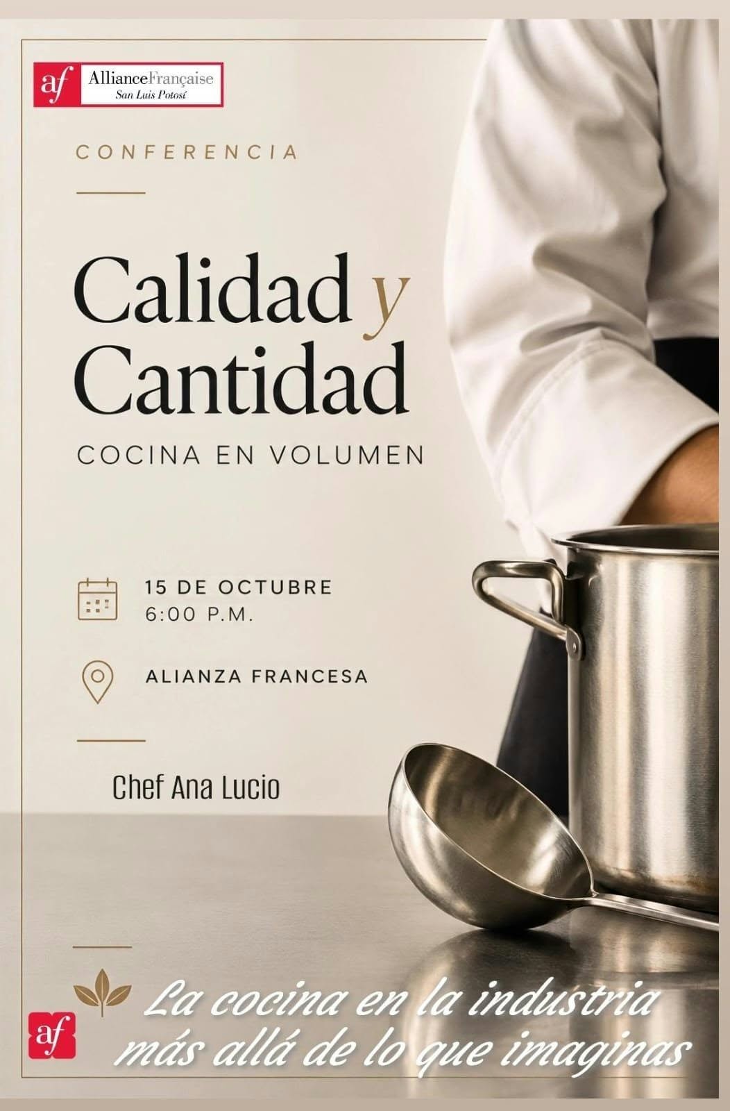 conferencia: ¡Calidad y Cantidad! Cocina en volumen